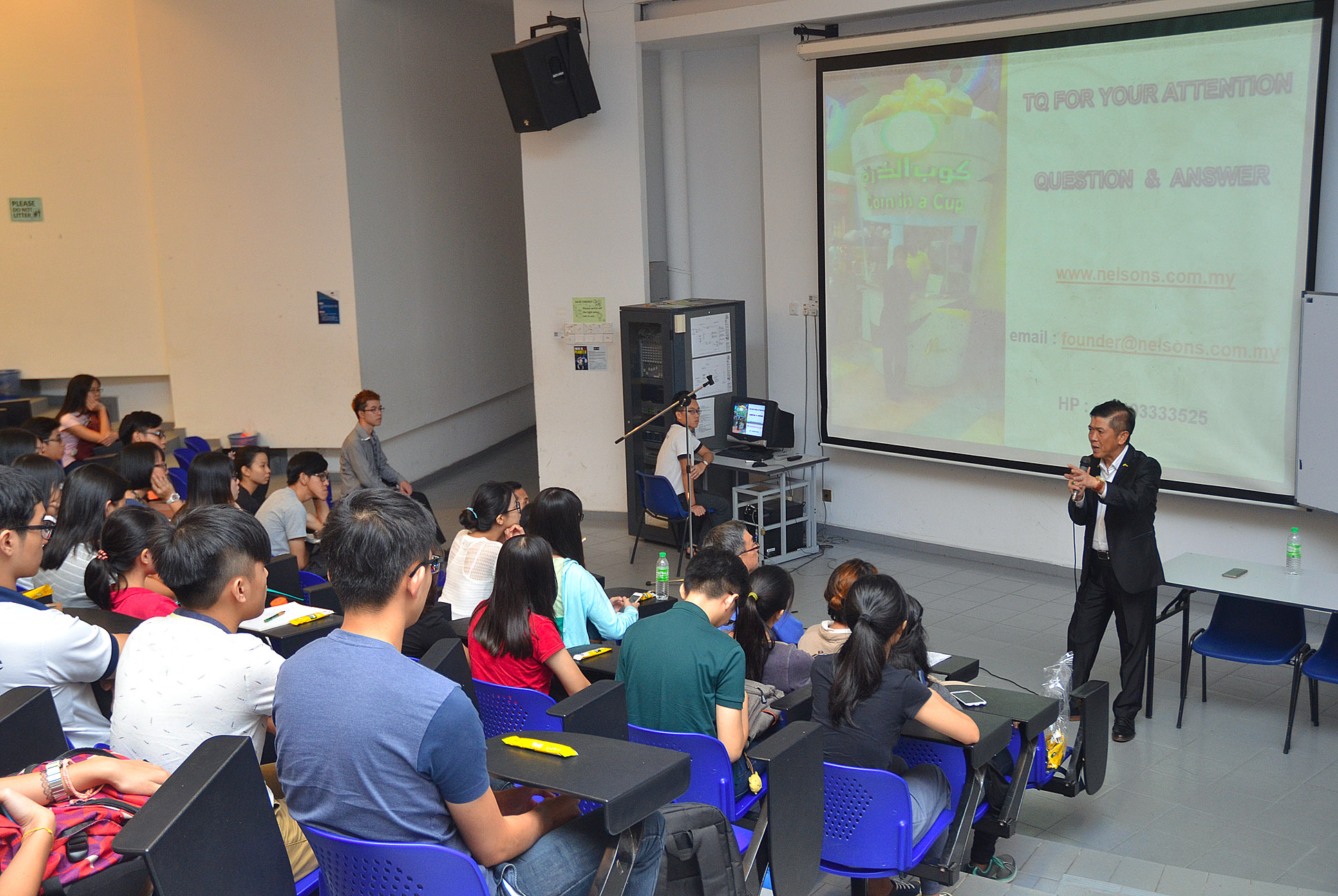 Participants listening attentively to the speaker’s advice