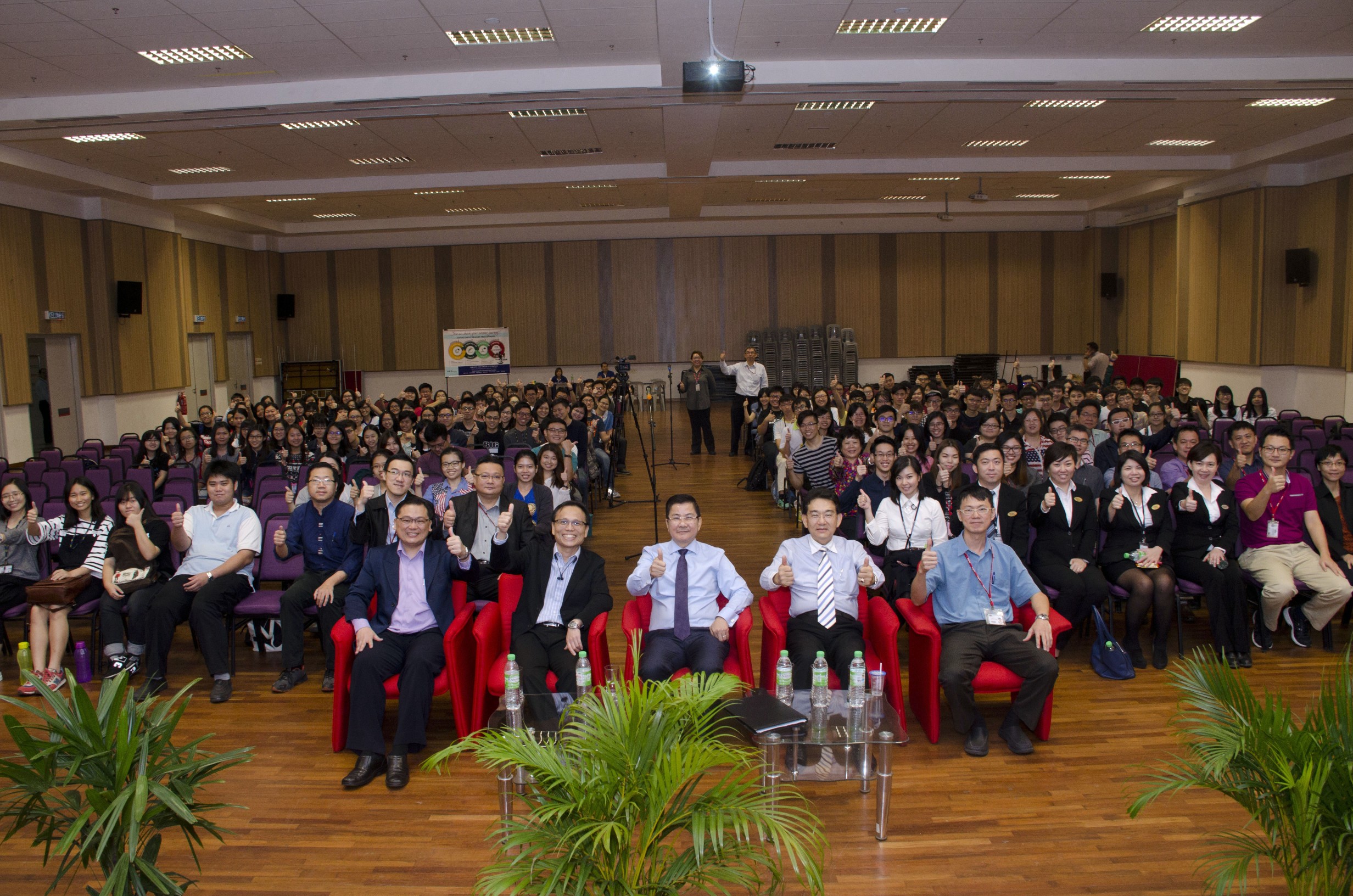 Tan Sri Kong (front row, centre) with the audience