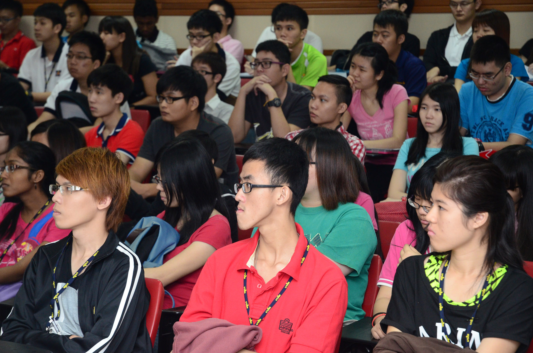 Students listening attentively to the talk